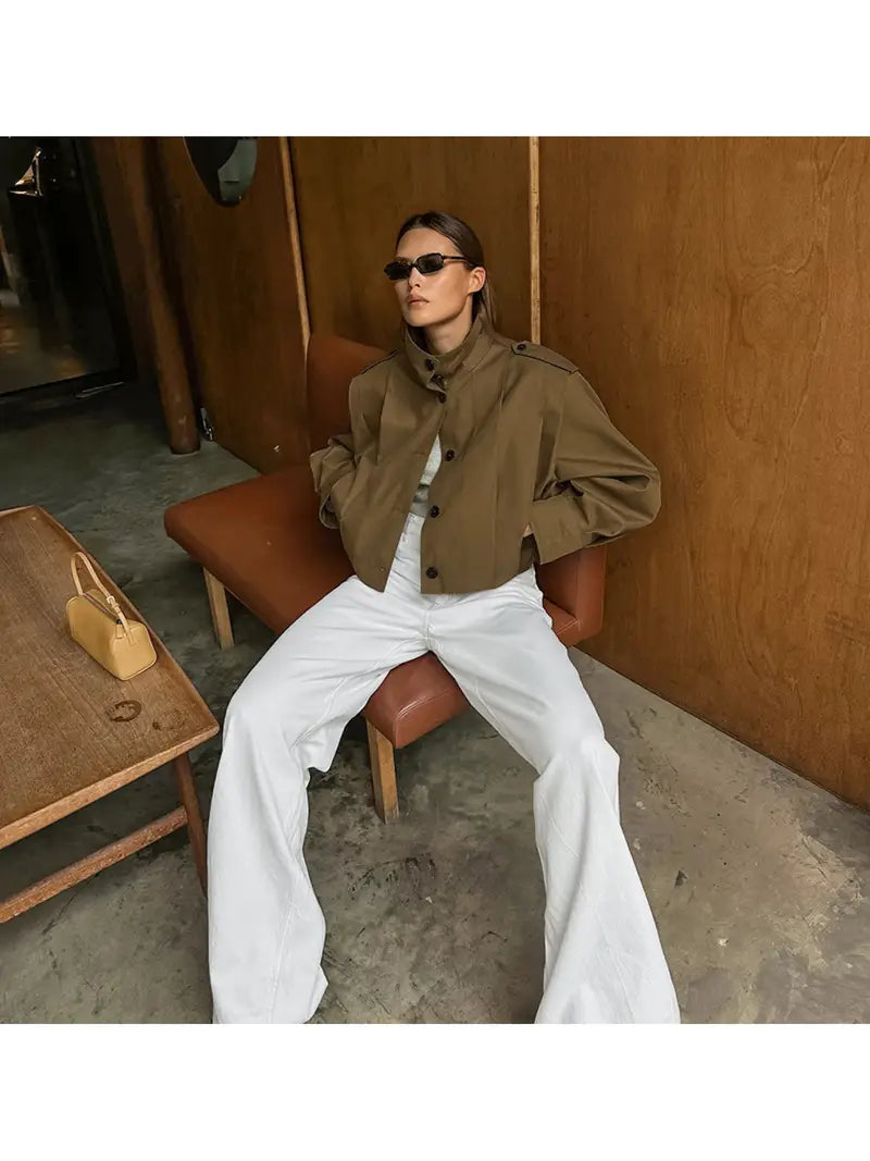 Women'S Vintage-Inspired Pleated Lapel Jacket - Oversized Loose Fit Long Coat with Single-Breasted Button Closure, Trench Coat Women With Hood, Trench Coat Women Long