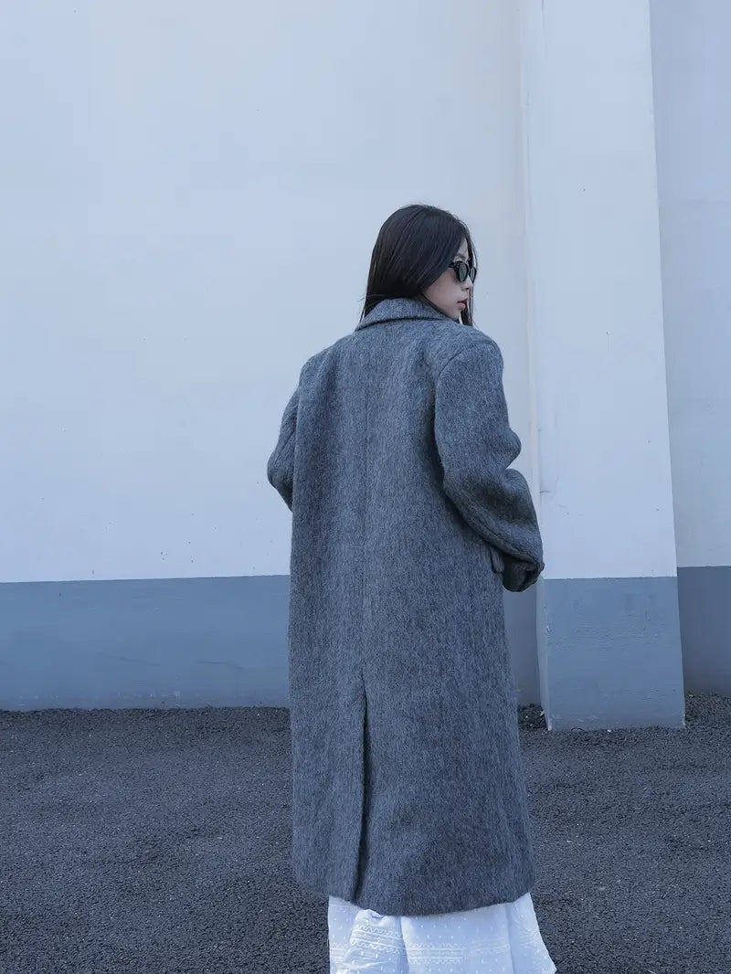 Thickened Winter New Style Woolen Long Coat with a Loose Fit And a Sophisticated Feel - The Best Choice for Autumn And Winter - Women'S Fashionable Outerwear