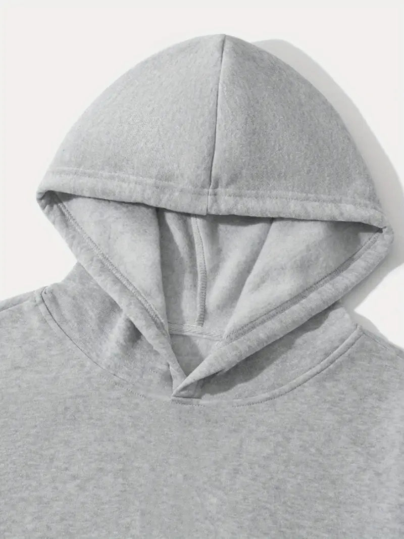1pc Mysterious-Style Geometric Pattern Cotton Hoodie for Women, Casual Comfortable Mid-Stretch Fabric, Cute Round Neck Pullover for Everyday Wear and Night Activities - Autumn/Winter Collection