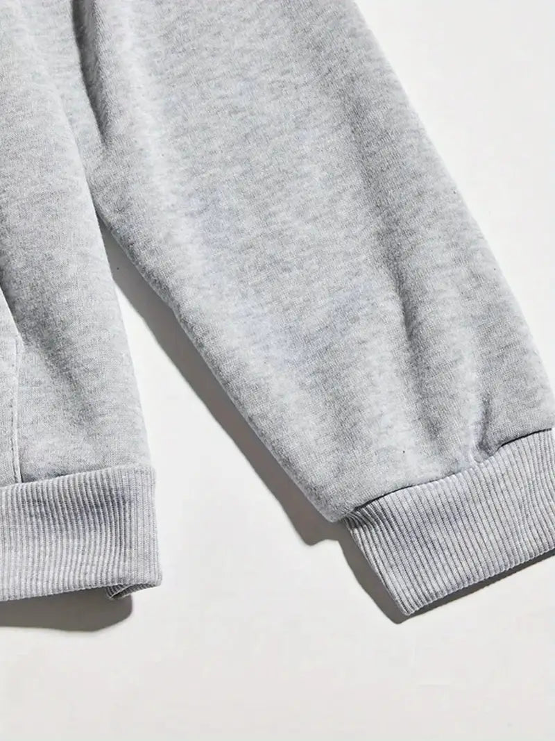 1pc Mysterious-Style Geometric Pattern Cotton Hoodie for Women, Casual Comfortable Mid-Stretch Fabric, Cute Round Neck Pullover for Everyday Wear and Night Activities - Autumn/Winter Collection