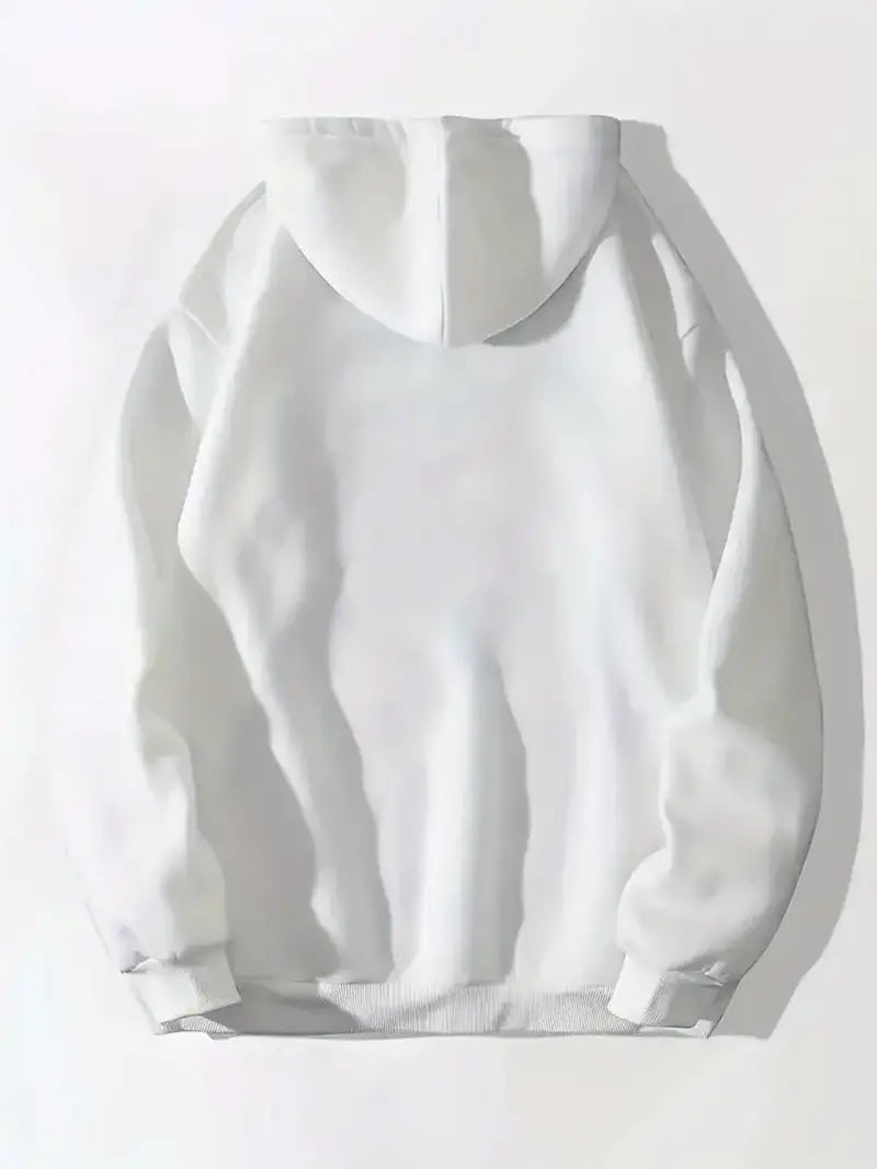 1pc Mysterious-Style Geometric Pattern Cotton Hoodie for Women, Casual Comfortable Mid-Stretch Fabric, Cute Round Neck Pullover for Everyday Wear and Night Activities - Autumn/Winter Collection