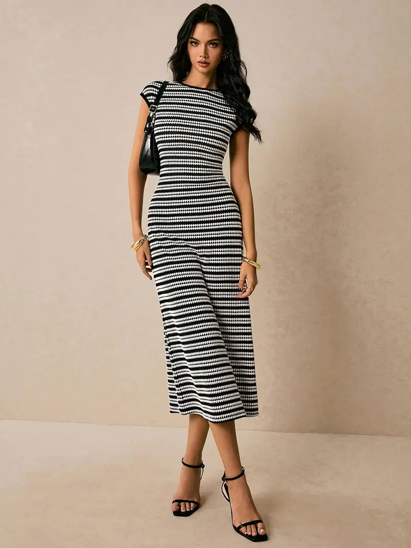 Women'S Elegant Office to Party Long Dress - Sleeveless Formal & Casual Outfit, Flattering Fit for Everyday & Special Events