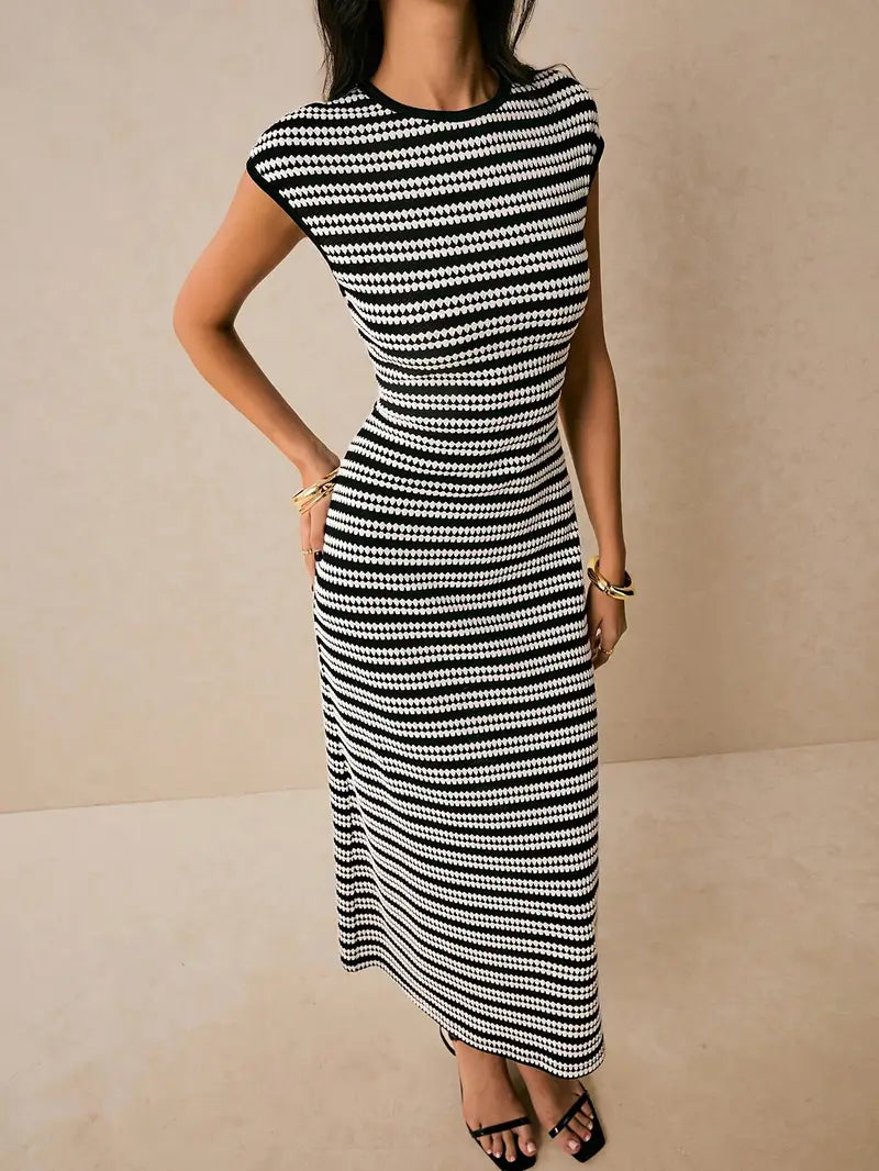 Women'S Elegant Office to Party Long Dress - Sleeveless Formal & Casual Outfit, Flattering Fit for Everyday & Special Events