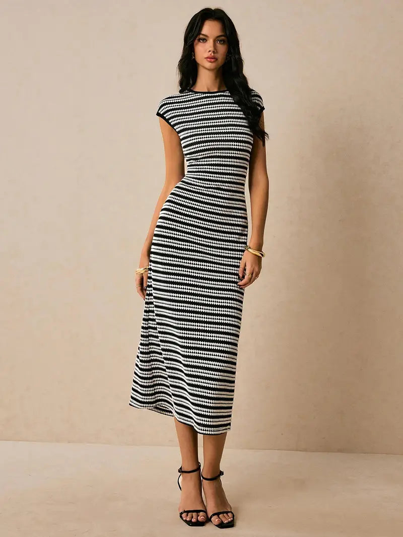Women'S Elegant Office to Party Long Dress - Sleeveless Formal & Casual Outfit, Flattering Fit for Everyday & Special Events