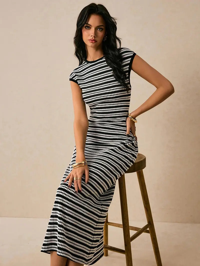 Women'S Elegant Office to Party Long Dress - Sleeveless Formal & Casual Outfit, Flattering Fit for Everyday & Special Events