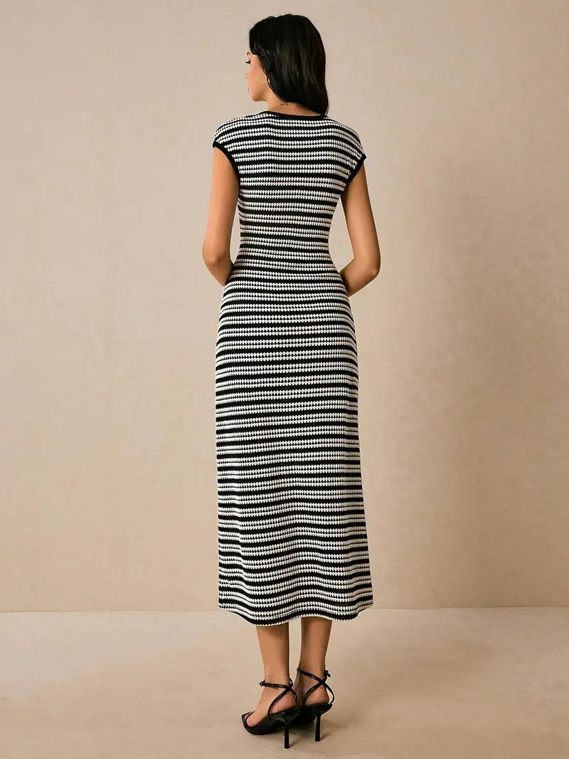 Women'S Elegant Office to Party Long Dress - Sleeveless Formal & Casual Outfit, Flattering Fit for Everyday & Special Events
