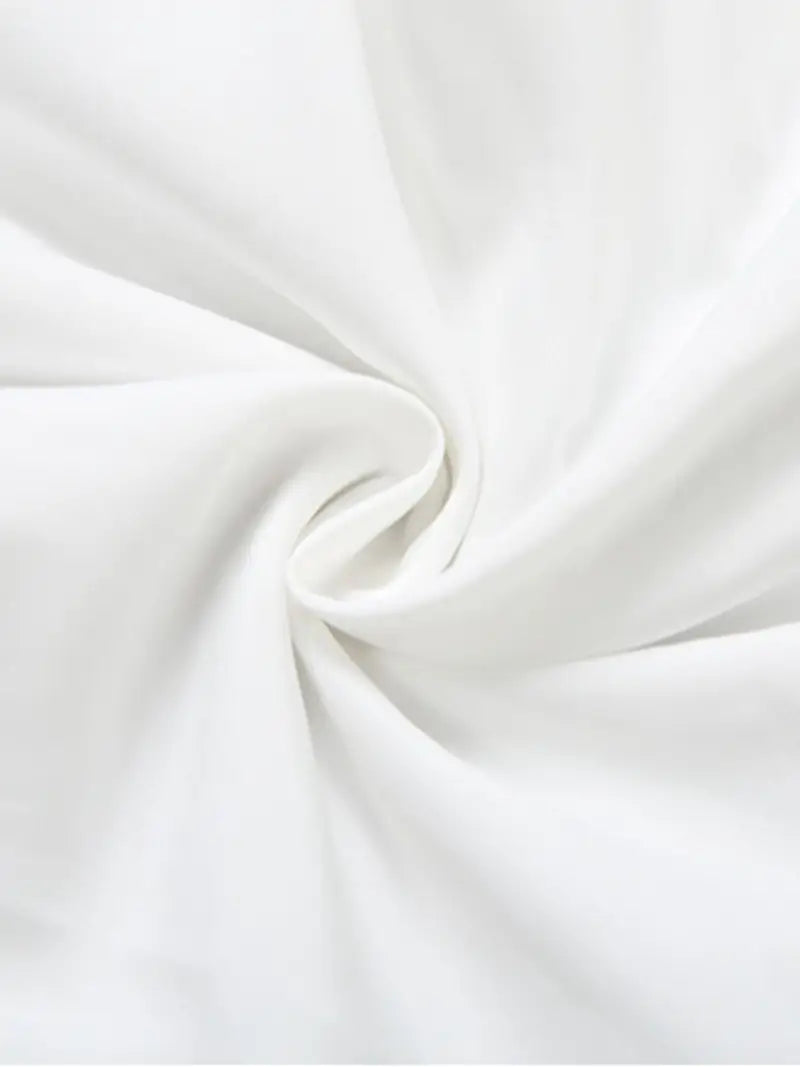 Women's Elegant White Puff Sleeve A-Line Dress with Tie-back Waist & V-Neckline - Sexy Formal & Everyday Evening Outfits, Machine Washable Floor-Length Party Dress for Women, Spring/Fall Events, Prom, Galas, Casual Outings